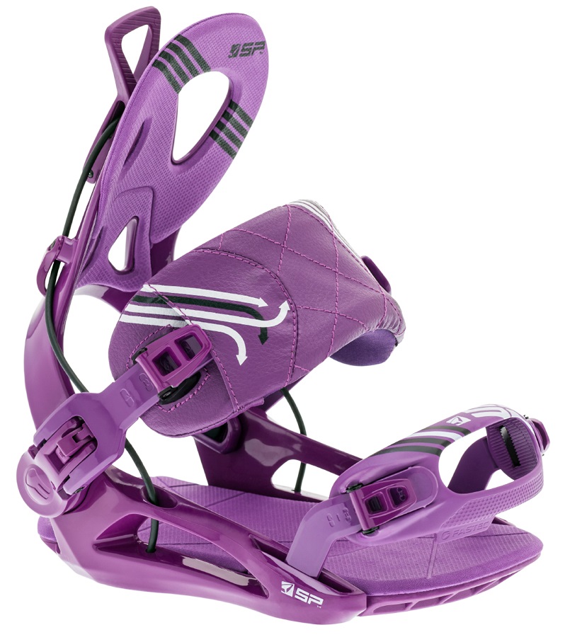 SP Private Fastec Snowboard Bindings, M, Purple, 2014