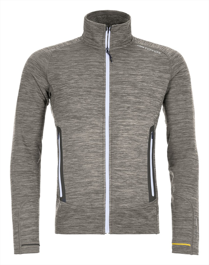 Ortovox Fleece Light Melange Jacket Men's Midlayer, L Grey Blend