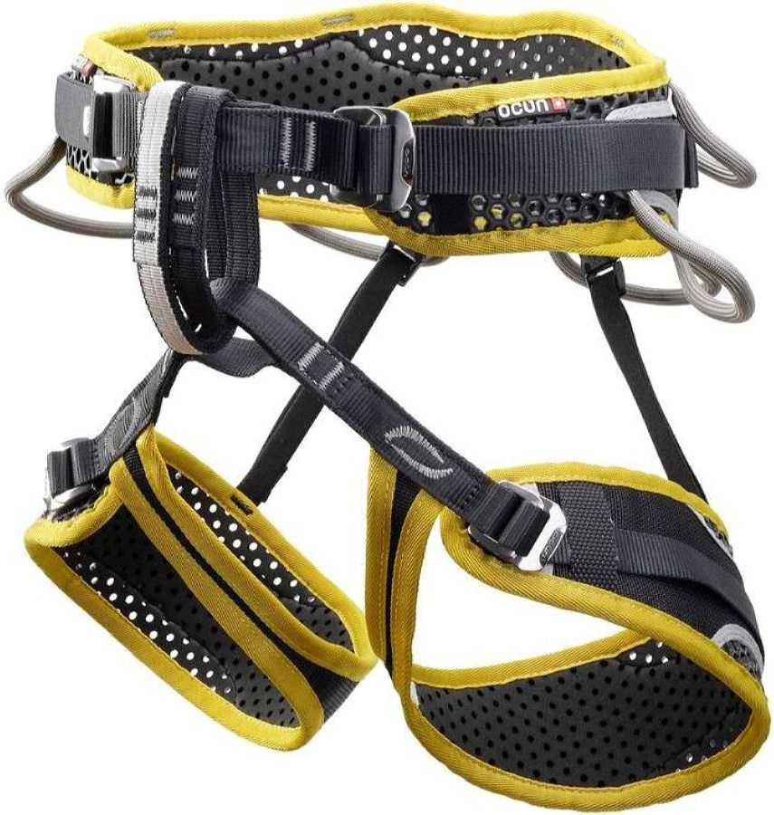 Ocun Weebee Quattro Rock Climbing Harness, XsM Yellow/Grey/Black