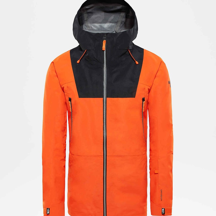 north face orange ski jacket