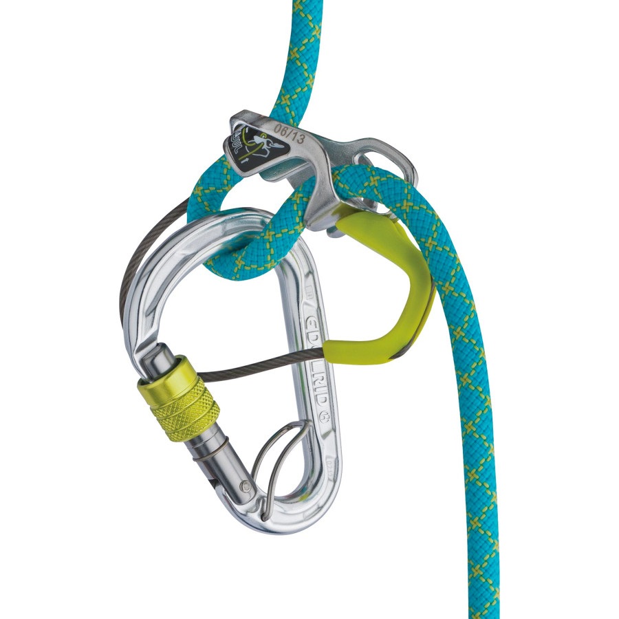 Edelrid Mega Jul Belay Kit Rock Climbing Belay Device, Pack, Green