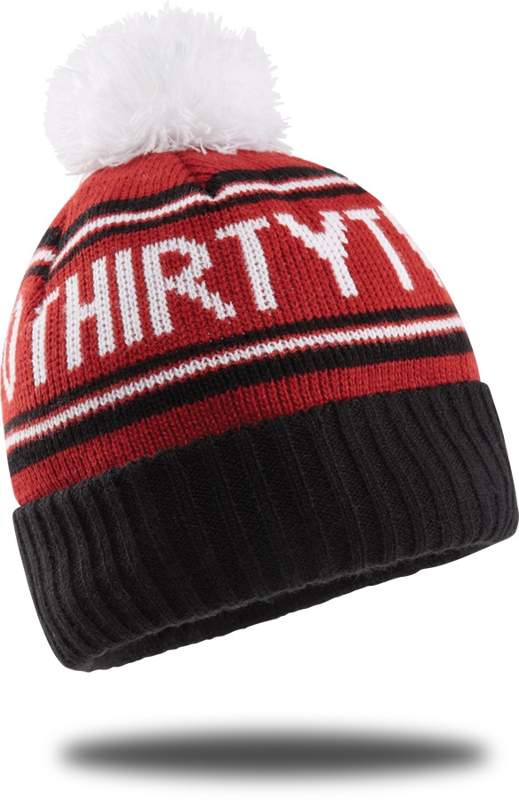 thirtytwo Pom Ski/Snowboard Beanie, One Size, Red