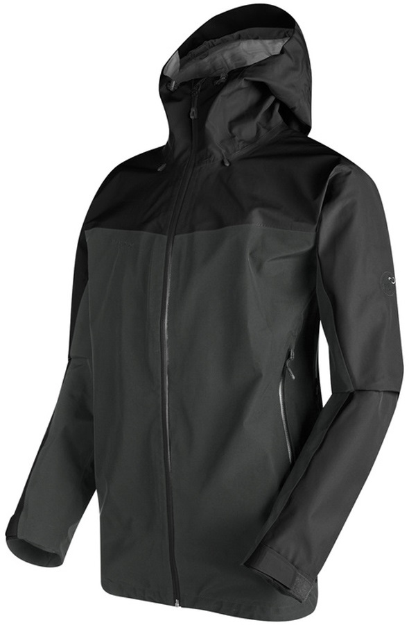 Mammut Crater Jacket Men's Gore-Tex Hooded Shell, S Graphite/Black