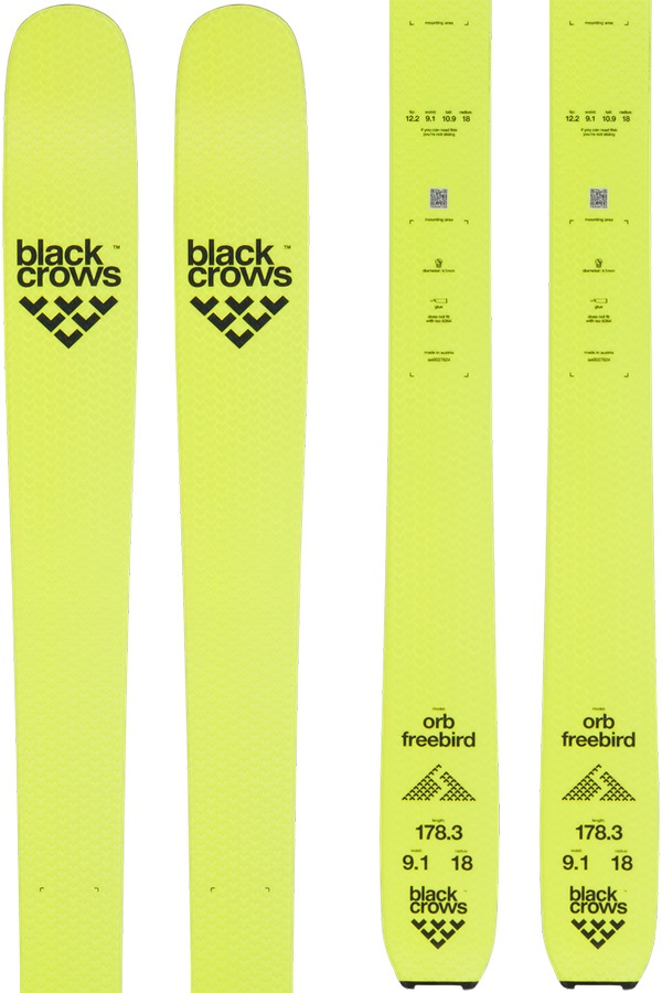 Black Crows Orb Freebird Skis 179cm, Yellow, Ski Only, 2022