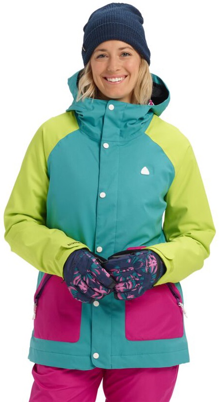 Burton Eastfall Women's Ski/Snowboard Jacket, XS Green-Blue Slate