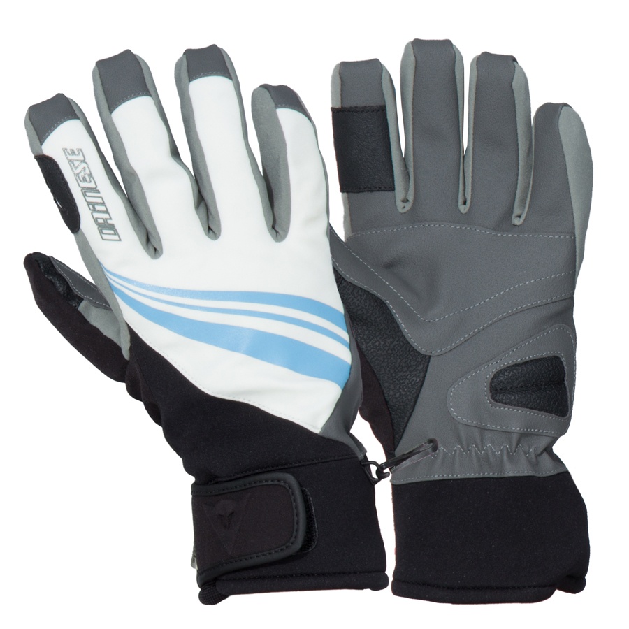 Dainese ALL LADY Gore Tex Ski Gloves, Small, Black/Silver/Blue