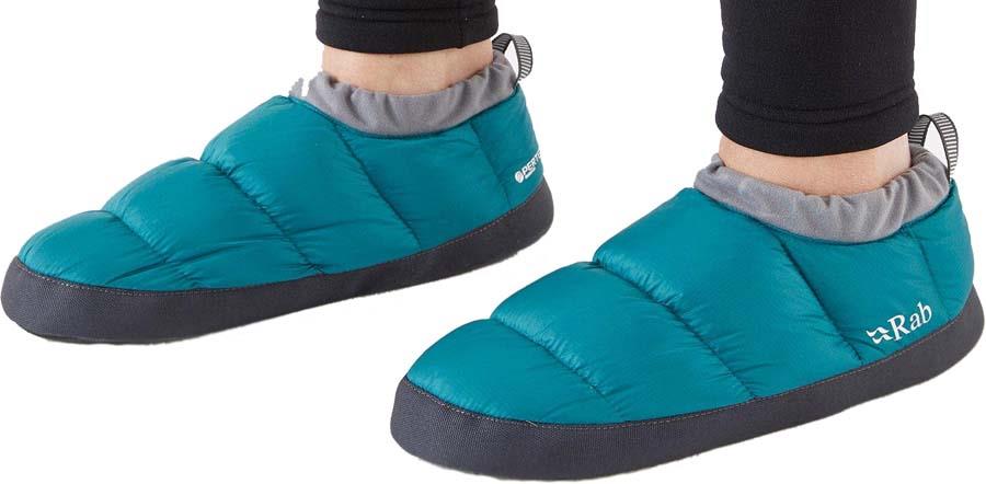 Rab Down Hut Insulated Camping Slippers, Uk 3-4 Atlantis