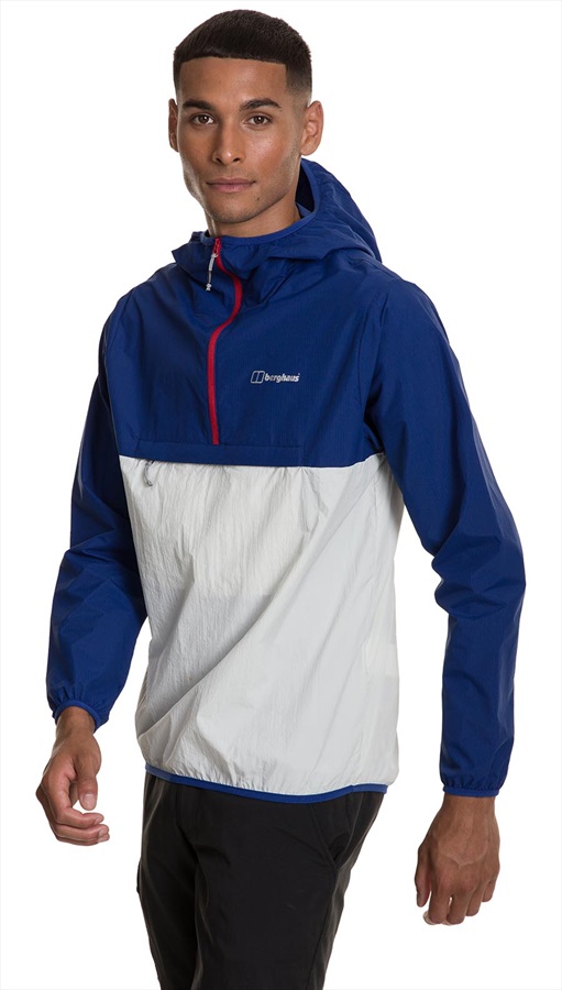Berghaus Corbeck Anorak Windproof Pullover Jacket, L Blue/Grey