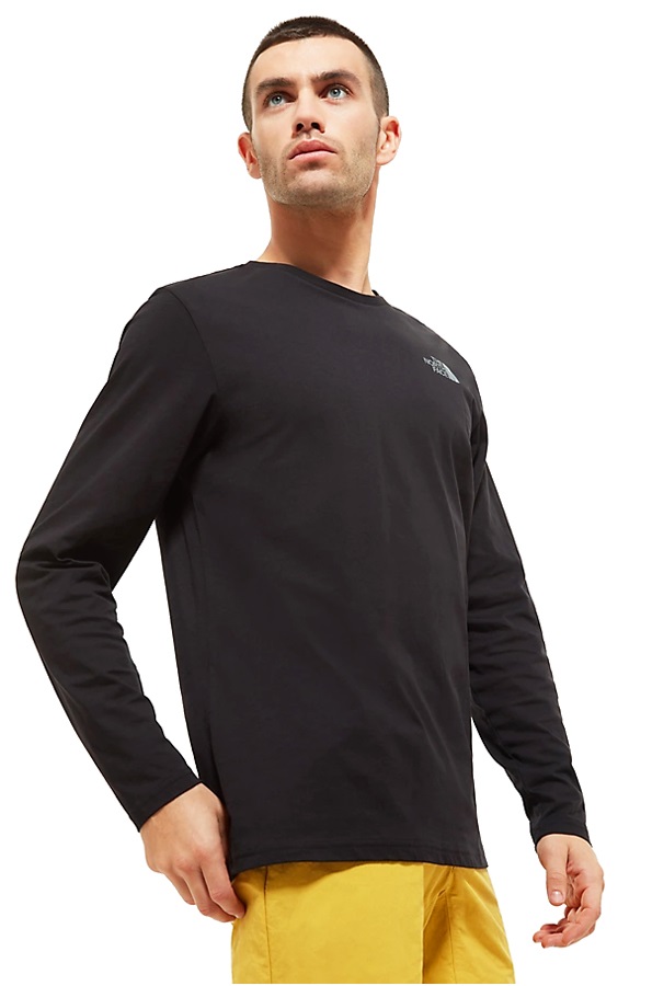 The North Face Long-Sleeve Easy Crew Neck T-Shirt L, TNF Black
