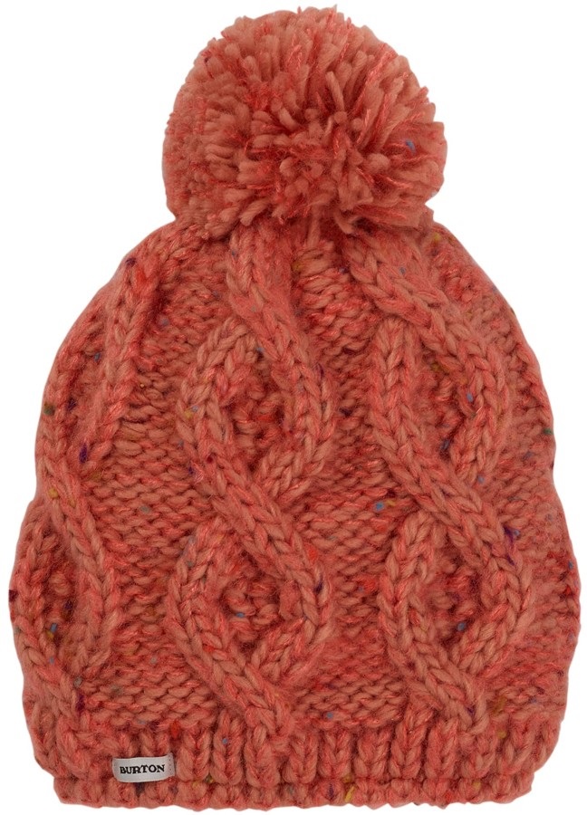 Burton Chloe Women's Ski/Snowboard Bobble Hat, One Size Peach