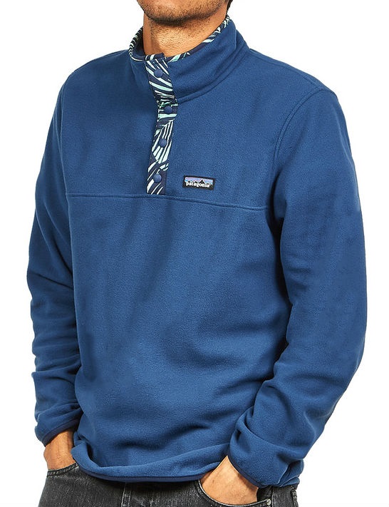 patagonia micro d snap t pullover stone blue