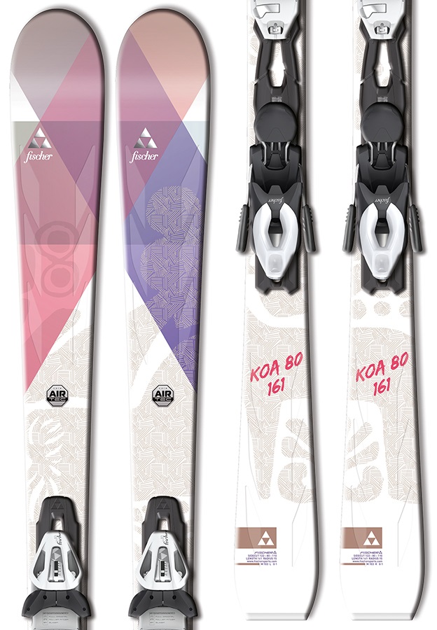 spontaan beloning Melodieus Fischer Koa 80 Women's Skis, 168cm, White/Pink, W 10 Bindings, 2015