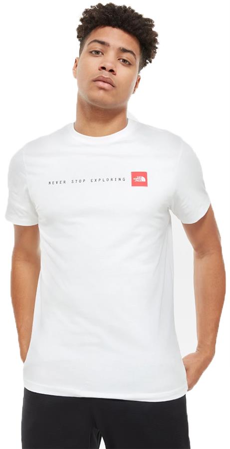 North Face Never Stop Exploring Short Sleeve T-Shirt XL White/Red