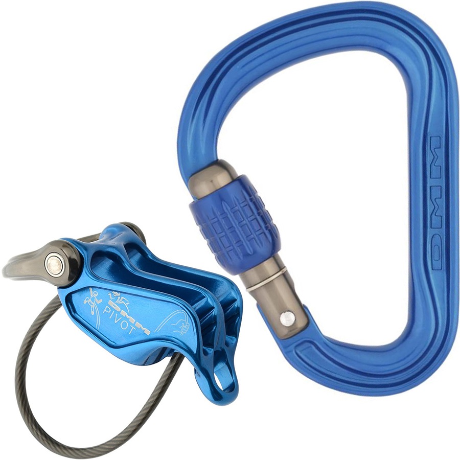 DMM Pivot & Phantom HMS Set Rock Climbing Belay Device, Blue
