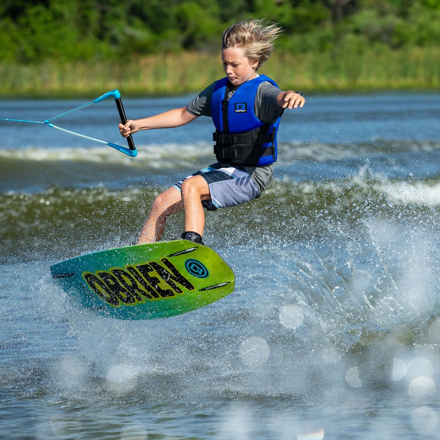 O'Brien Hooky Kids Boat or Cable Wakeboard, 128 Green Blue 2021