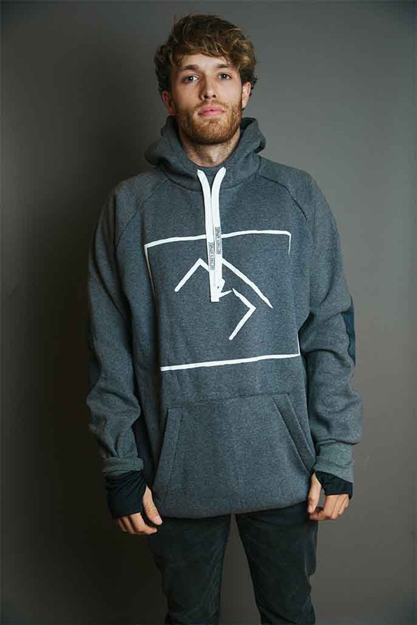 Brethren Apparel The Shredduh Ski/Snowboard Hoodie, M Overcast
