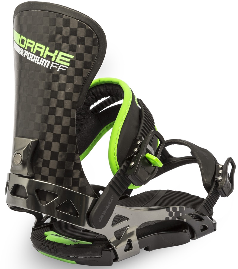 Drake PODIUM Snowboard Bindings, L, Black, 2016