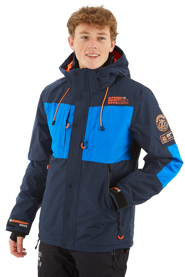 Superdry Mountain Snowboard/Ski Jacket, XL Vortex Navy Marl 2020