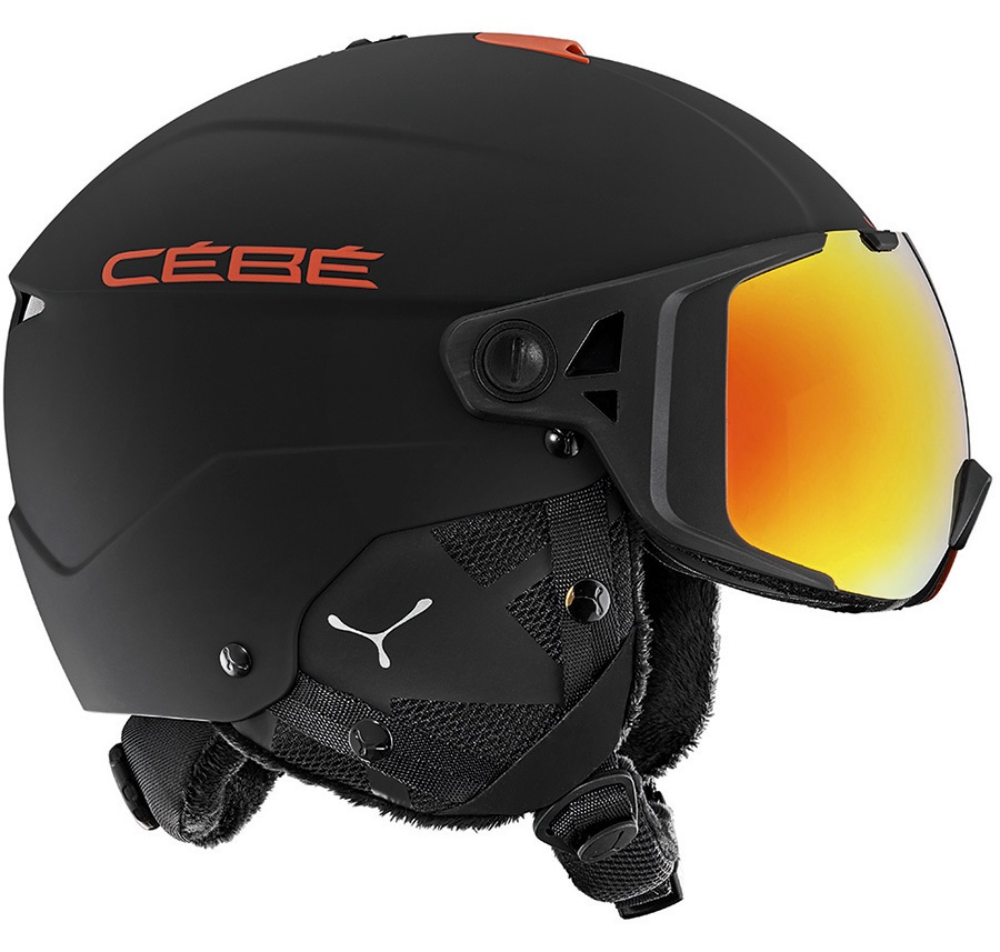 Cebe Element Visor Red Flash Mirror Ski/Snowboard Helmet, L