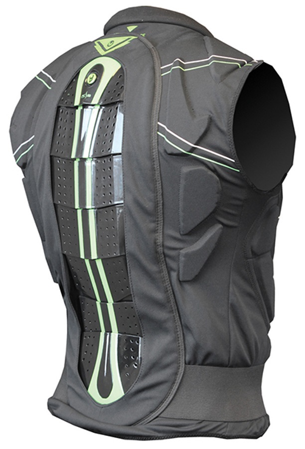 Demon Shield Ski/Snowboard Body Armour Vest, XL Black/Green