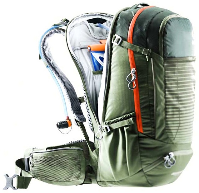 Deuter Trans Alpine Pro 28 Day/Cycling Backpack, 28L Ivy/Khaki