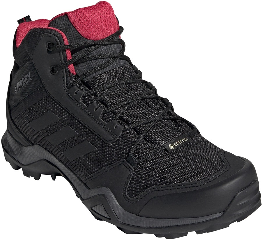Adidas Terrex AX3 Mid GTX Women's Hiking Boots, UK 4 Black/Pink