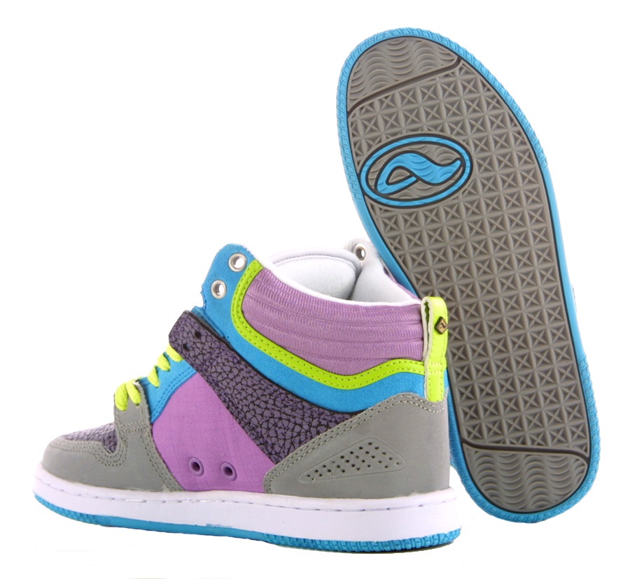 Adio RUCKUS Women's Skate Shoes, UK 3.0, Purple Grey Blue