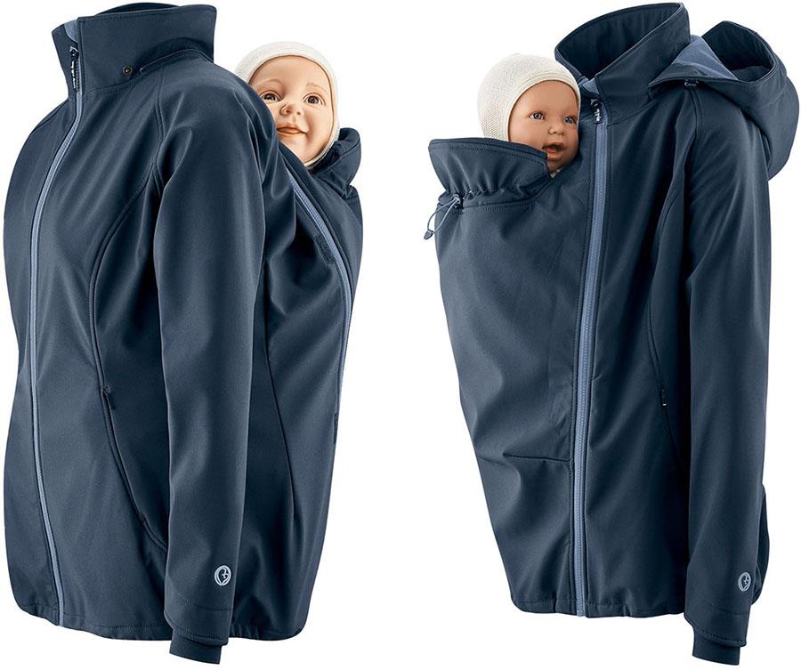 Mamalila Allrounder Softshell Babywearing Jacket, UK 12 Navy