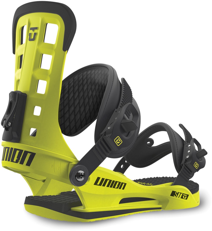 Union ST Snowboard Bindings, L/XL, Acid Green, 2016