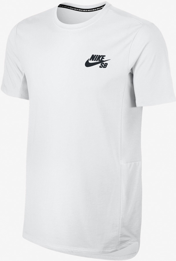 Nike SB Mens Skyline Dri-Fit Base Layer SS T-Shirt, XL White