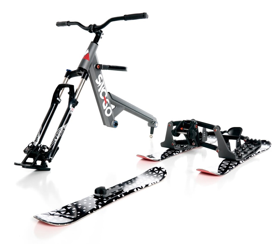SnoGo Ski Bike Downhill Snow Bike / Skibob, One Size Fits All Grey