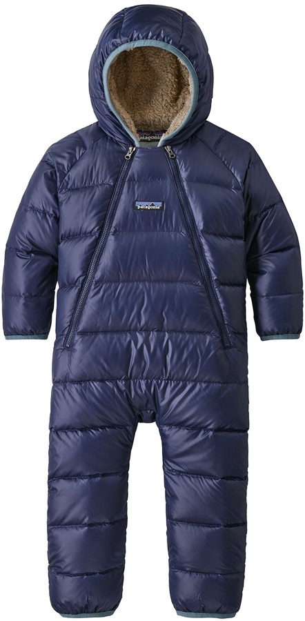 Patagonia Infant Hi Loft Down One piece Bunting 18 Months Classic Navy