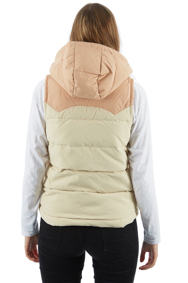 Patagonia NWT Hooded Bivy Down Vest Womens offers Oyster White Size Medium