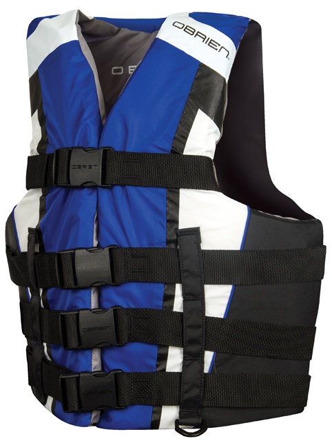 O'Brien 4 Buckle Approved Buoyancy Watersports Vest XS-S Blue White