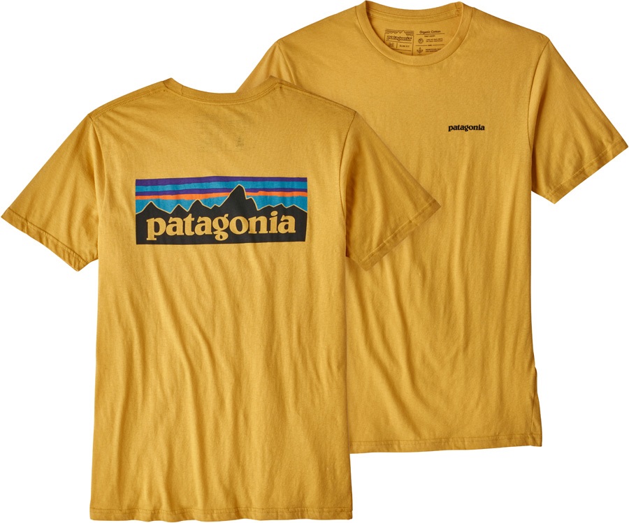 Patagonia P-6 Logo Organic Slim Fit T-Shirt, S Yurt Yellow