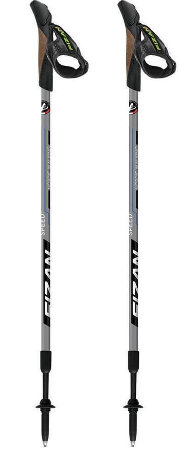 Fizan NW Speed Adjustable Nordic Walking Poles, 75-125cm Black