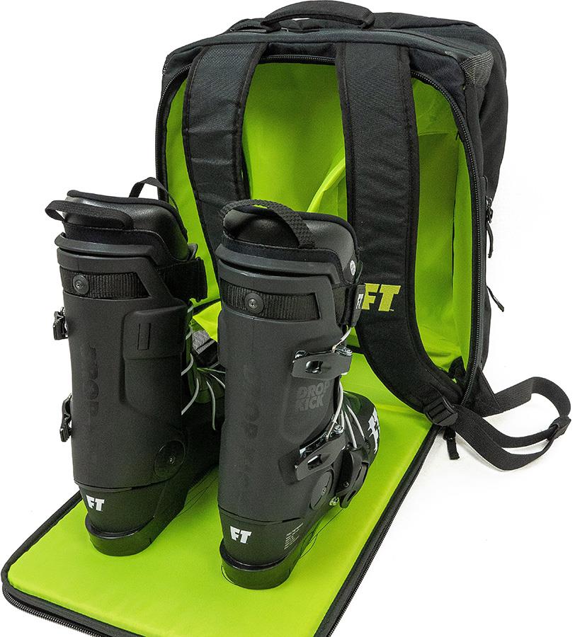 Full Tilt Ski Boot Bag Backpack, 37L Black/Green
