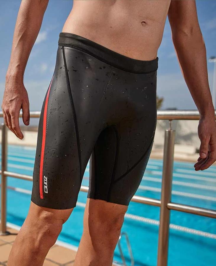 Zone3 Men's Jammers Neoprene Swimwear, S Black/Red