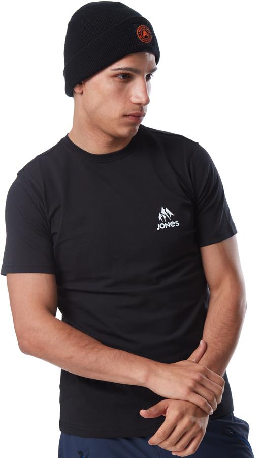 Jones Truckee Organic Cotton Plain Short Sleeve T-Shirt, L Black