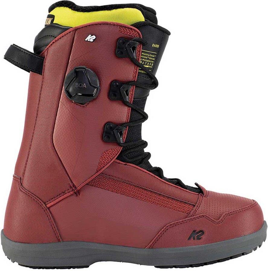 K2 Darko Men's Snowboard Boots, UK 10 Burgundy 2021