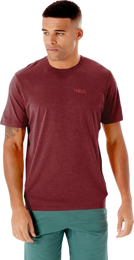 Rab Mantle Tee Men's T-Shirt, XL Oxblood Red