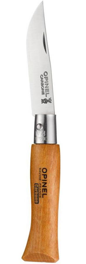 Opinel No.4 Carbon Compact Folding Pocket Knife, 5cm Brown