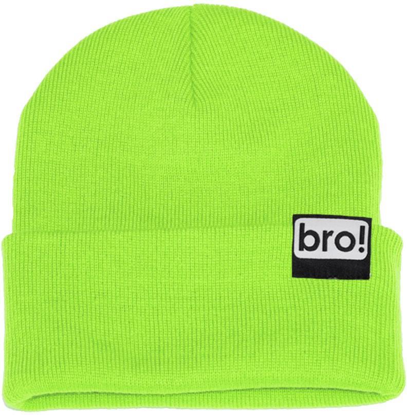 bro! Bro! Ski/Snowboard Beanie, One Size Neon