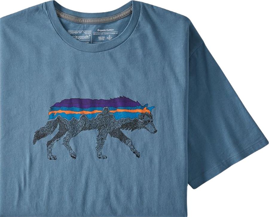 Patagonia Back For Good Organic T-Shirt, M Pigeon Blue Wolf