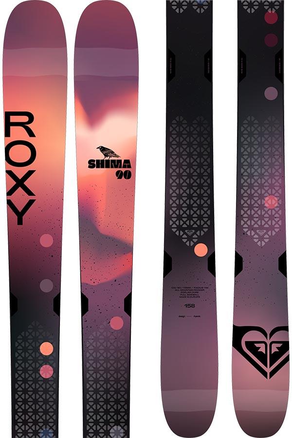 Roxy Shima 90 Women's Skis 164cm, Peach/Black, Ski Only, 2021