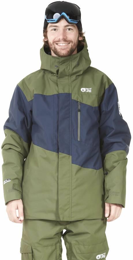 Picture Styler Ski/Snowboard Jacket, L Dark Blue/Army Green