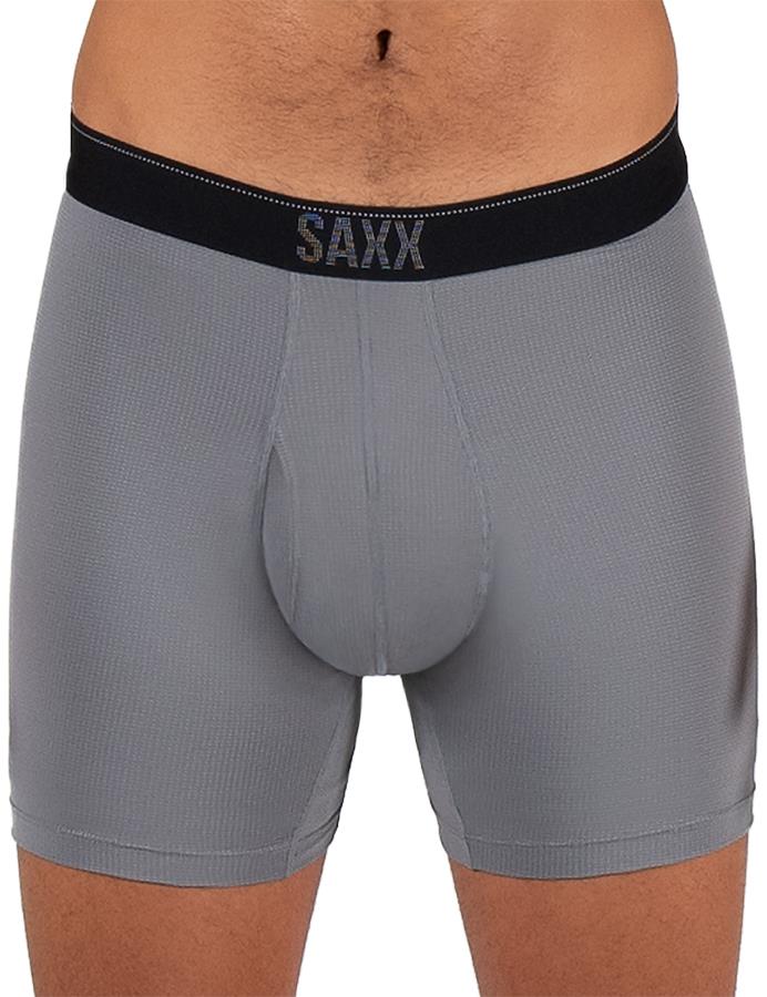 Saxx Men's Quest Boxer Brief Fly Fly Men's Underwear, L Dark Charcoal