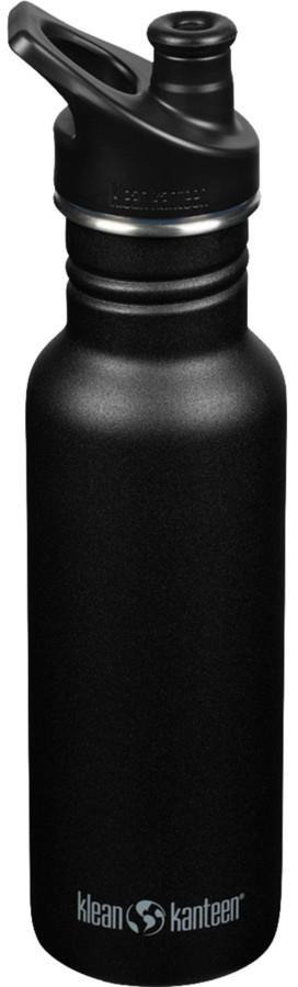 Klean Kanteen Classic Sports Cap Water Bottle, 532ml Black