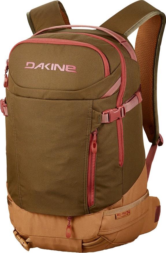 Dakine Womens Heli Pro Women's Snowboard/Ski Backpack, 24l Dark Olive/Caramel