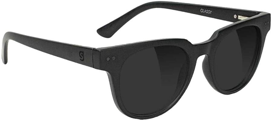 Glassy Sunhaters Lox Premium Polarized Sunglasses, M Matte Black